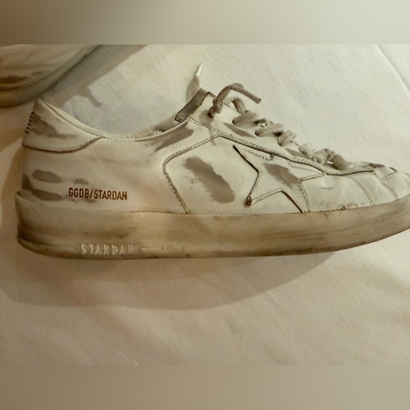 Golden Goose Men’s Stardan Low-Top Sneakers (White on White) - Men’s 13US/46EU - Picture 5 of 16
